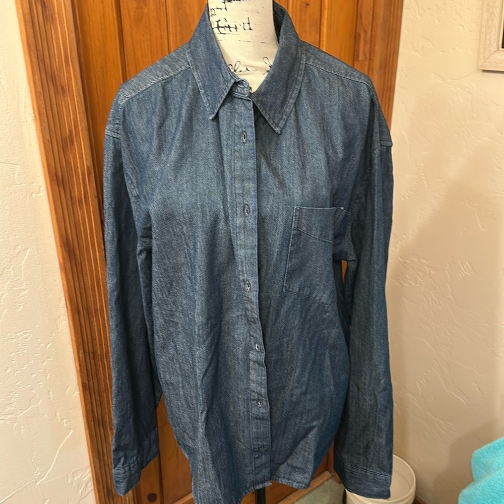 WeWoreWhat chambray shirt